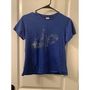 Hiclol Boys Graphic Print Short Sleeve T-Shirt Crew Neck Size M Blue